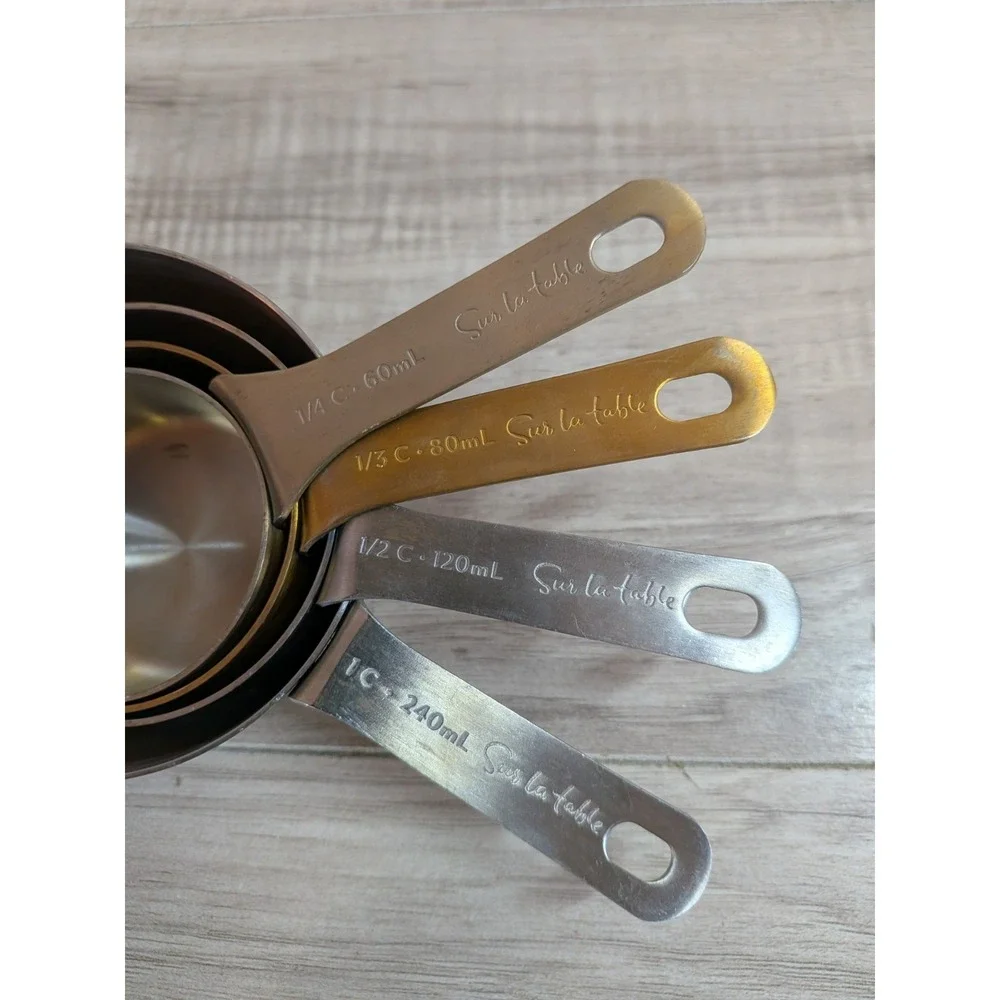 Sur la Table - Stainless Steel Measuring Cups Spoons - Set of 7 MIX Cups